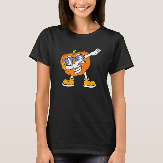 Camiseta Abobando Cabeça de Abóbora Halloween (Frente)