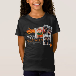 Camiseta abóbora-a-lanterna Família de Halloween 3 Foto