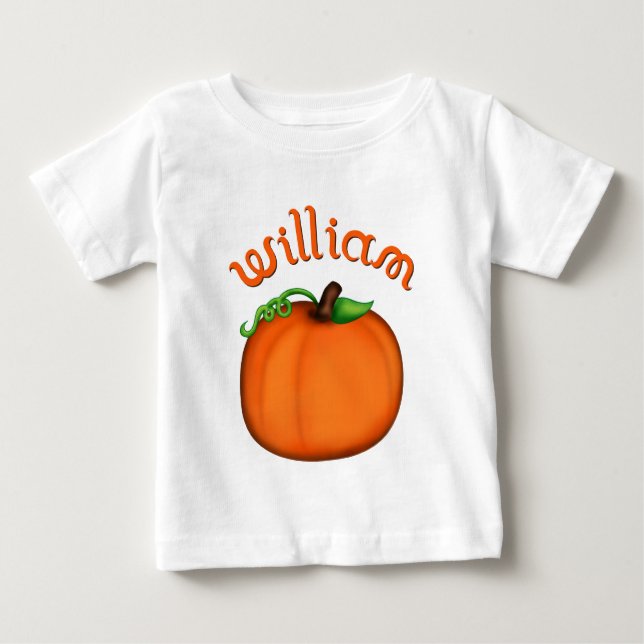 Camiseta Abóbora alaranjada bonito para William (Frente)
