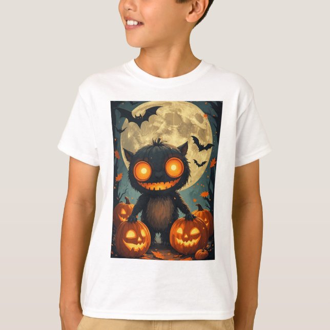 Camiseta Abóbora Amigo Com Amigos Jack O Lanterna (Frente)