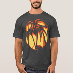 Camiseta Abóbora assombrada do Dia das Bruxas encara crianç
