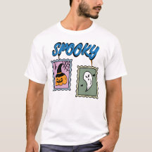 Abóbora assustadora de Halloween e selos vintage d