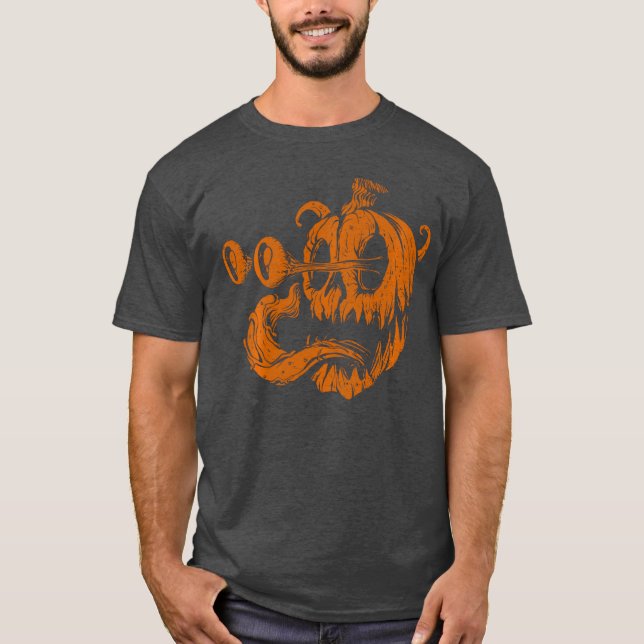 Camiseta Abóbora assustadora de Halloween Horror Outono de  (Frente)