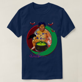 Camiseta Abóbora Assustadora Halloween Azul Unisex