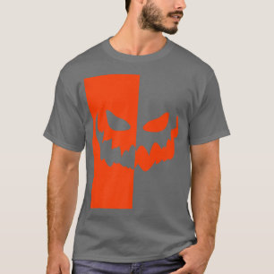 Camiseta Abóbora Assustadora Pumpkin Rosto Duplo Roupa Lara