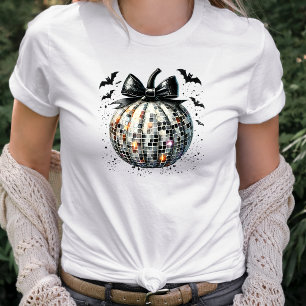 Camiseta Abóbora Bola de Disco Coquette Laço Preto
