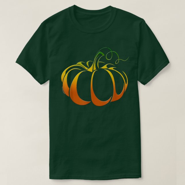 Camiseta Abóbora bonito Em Formas De outono (Frente do Design)