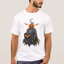 Camiseta Abóbora Cavaleiro Gótico Halloween
