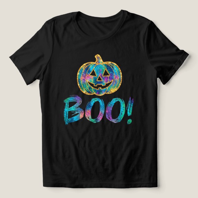 Camiseta Abóbora Chic de Halloween (Design frontal)