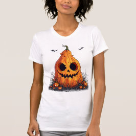 Camiseta Abóbora com Expressão de Ghoule