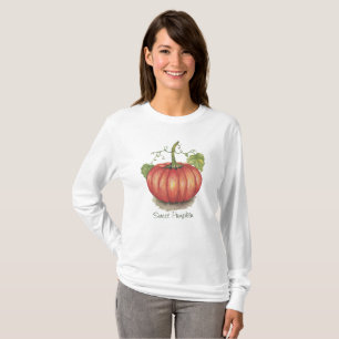 Camiseta Abóbora Cuja Vinha É Em Aquarela
