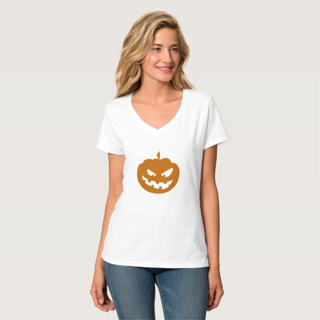 Camiseta Abóbora-das-bruxas (Frente Completa)