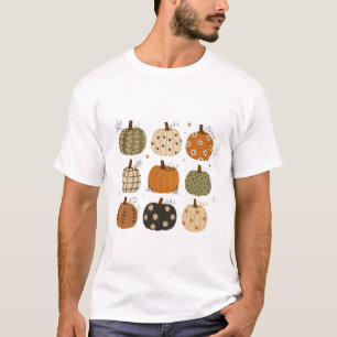 Camiseta Abóbora de Aquarela da Colheita de Outono Aconcheg
