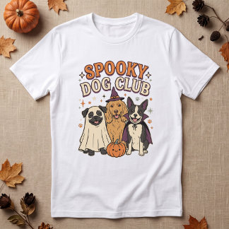 Camiseta Abóbora de Cachorro Fantasma Divertido de Hallowee
