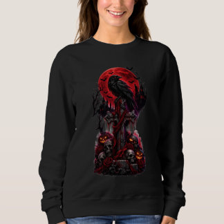 Camiseta Abóbora de Cemitério Assombrado de Corvo de Hallow