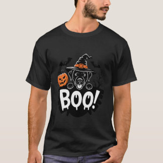 Camiseta Abóbora de Chapéu de Bruxa do Labrador Retriever P