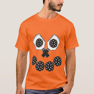 Camiseta Abóbora de Dia das Bruxas Feliz de Pickleball