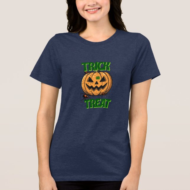 Camiseta Abóbora de Halloween  (Frente)