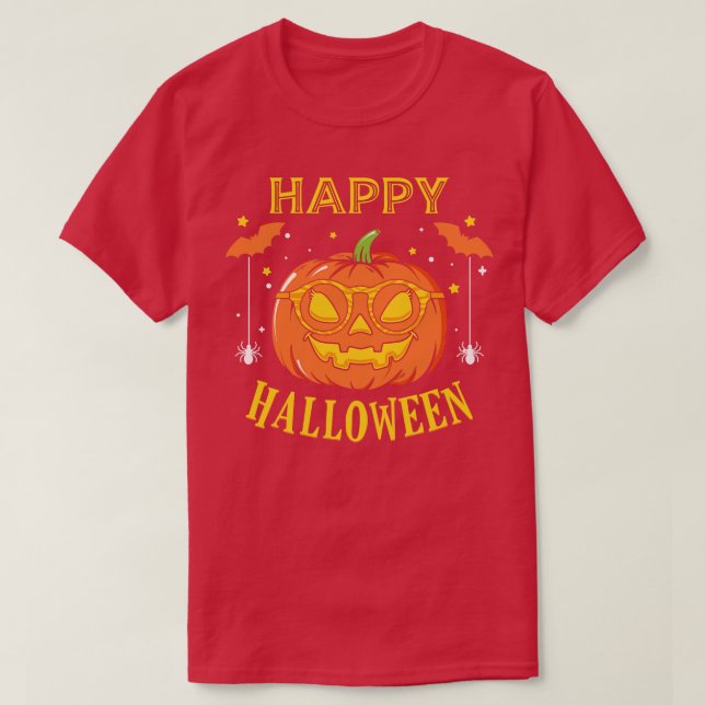 Camiseta Abóbora de Halloween 6 (Frente do Design)