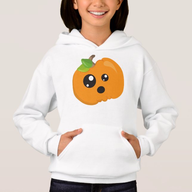 Camiseta Abóbora De Halloween, Abóbora De Laranja, Truque O (Frente)
