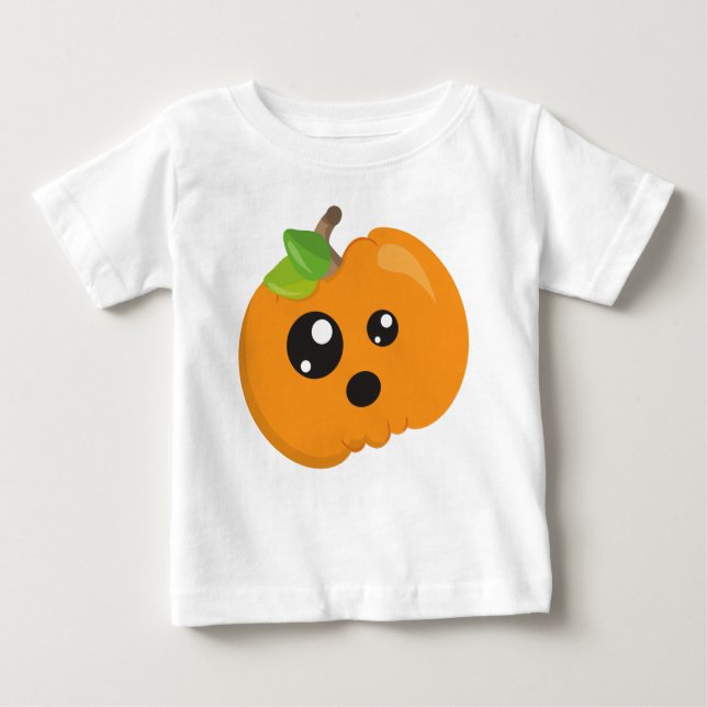 Camiseta Abóbora De Halloween, Abóbora De Laranja, Truque O (Frente)