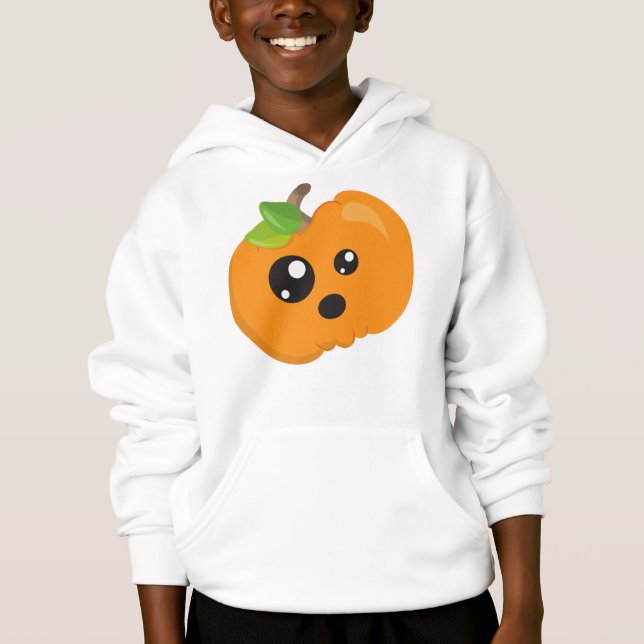 Camiseta Abóbora De Halloween, Abóbora De Laranja, Truque O (Frente)