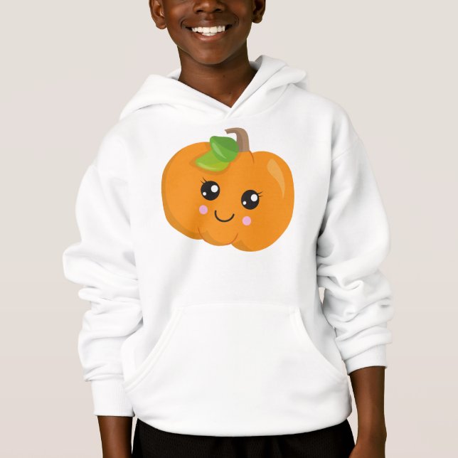 Camiseta Abóbora De Halloween, Abóbora Sorridente, Truque O (Frente)