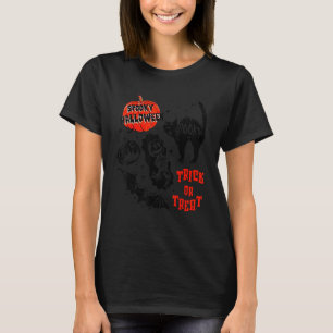 Camiseta Abóbora de Halloween assustador esqueletro de C