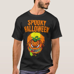Camiseta Abóbora de Halloween Assustadora