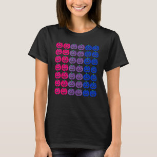 Camiseta Abóbora de Halloween Bissexual Lgbtq Para Gay Bi H