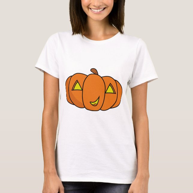 Camiseta Abóbora-de-Halloween Bonita (Frente)