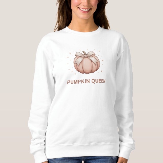 Camiseta Abóbora de Halloween bonita com arco (Frente)