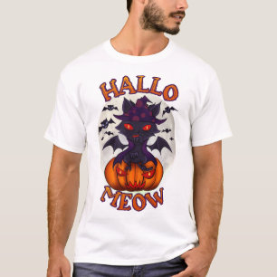 Camiseta Abóbora de Halloween Catoween