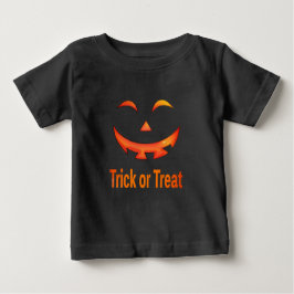Camiseta Abóbora de Halloween com Rosto para Doces ou Trave