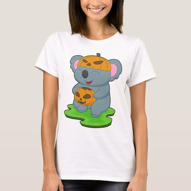 Camiseta Abóbora de Halloween de Coala (Frente)