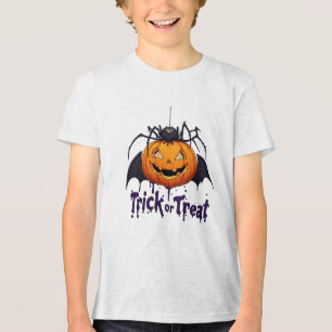 Camiseta 🎃 Abóbora de Halloween em Desenho Animado para Cr