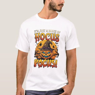 Camiseta Abóbora de Halloween Hocus Pocus Chapéu de Bruxa L