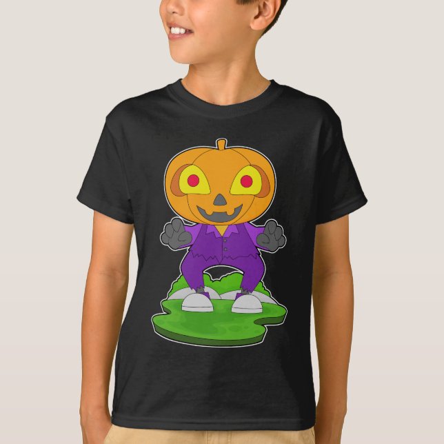 Camiseta Abóbora de Halloween Jack O Lantern (Frente)