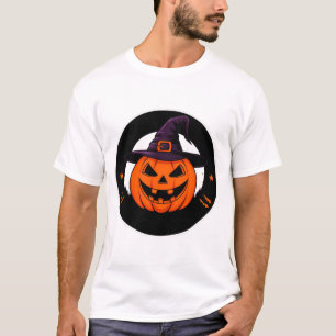 Camiseta Abóbora de Halloween Jack O Lantern Bruxa Fofa 🎃