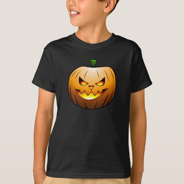 Camiseta Abóbora de Halloween Jack o'lantern (Frente)