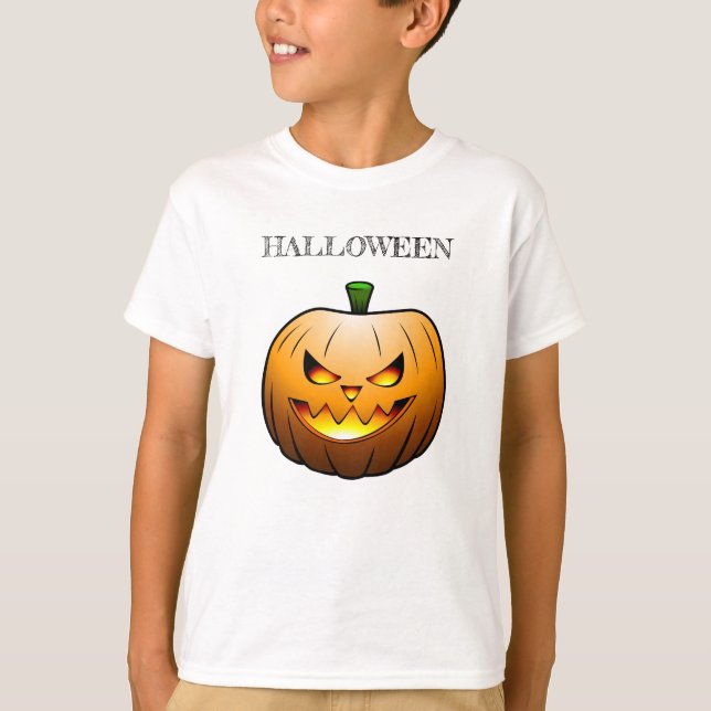 Camiseta Abóbora de Halloween Jack o'lantern (Frente)