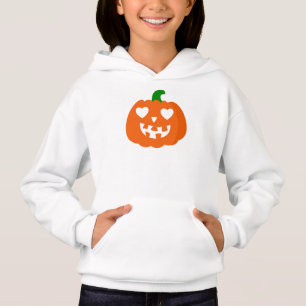 Camiseta abóbora de halloween laranja coração jack-o-lanter