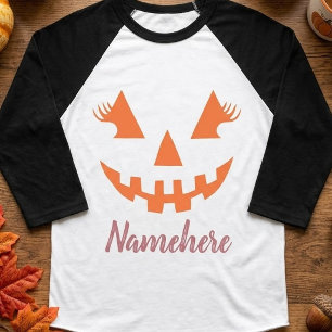 Camiseta Abóbora de Halloween Personalizada Feminina Jack O