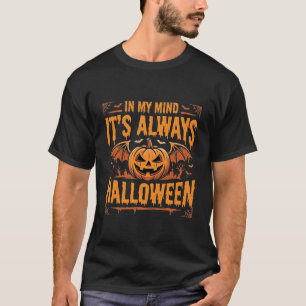 Camiseta Abóbora de Halloween sempre Morcego Vetor Design_1