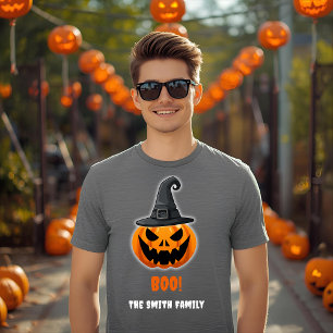 Camiseta Abóbora de Halloween “TCHU!” – Nome Personalizado