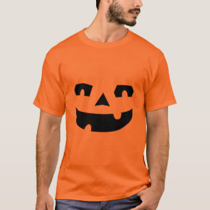 Camiseta Abóbora de Lanterna de Jack Rosto de Halloween