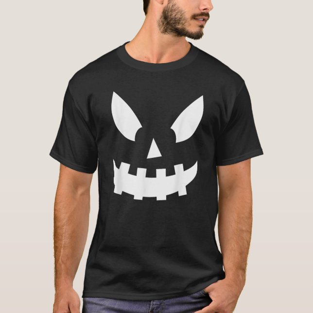 Camiseta Abóbora de rosto de Jack O Lantern (Frente)