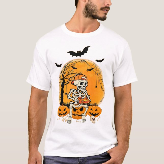 Camiseta Abóbora do Dia das Bruxas (Frente)