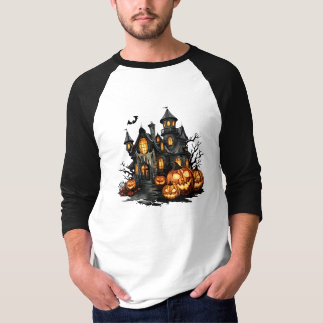Camiseta abóbora-do-dia-de-bruxas-fadas (Frente)