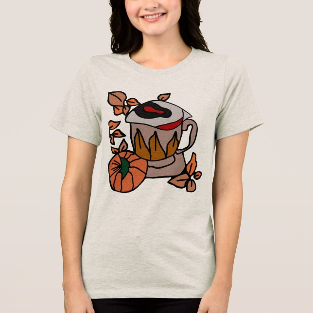 Camiseta Abóbora e Víblias de Olhos Rebatíveis (Frente)